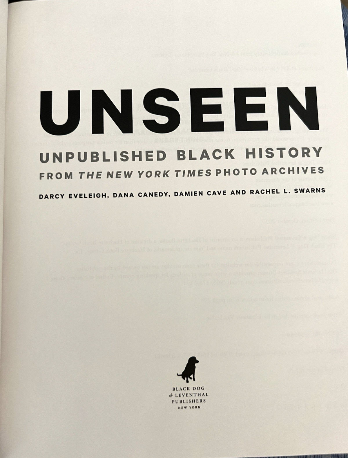 Unseen: Unpublished Black History Hardcover w/Dust Jacket 1st Edition New