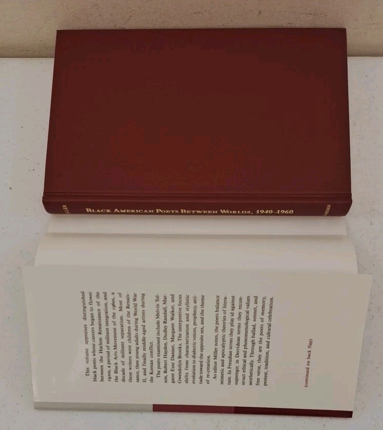 1986 1st Edition HCDJ-Black American Poets Between Worlds 1940-1960-Miller