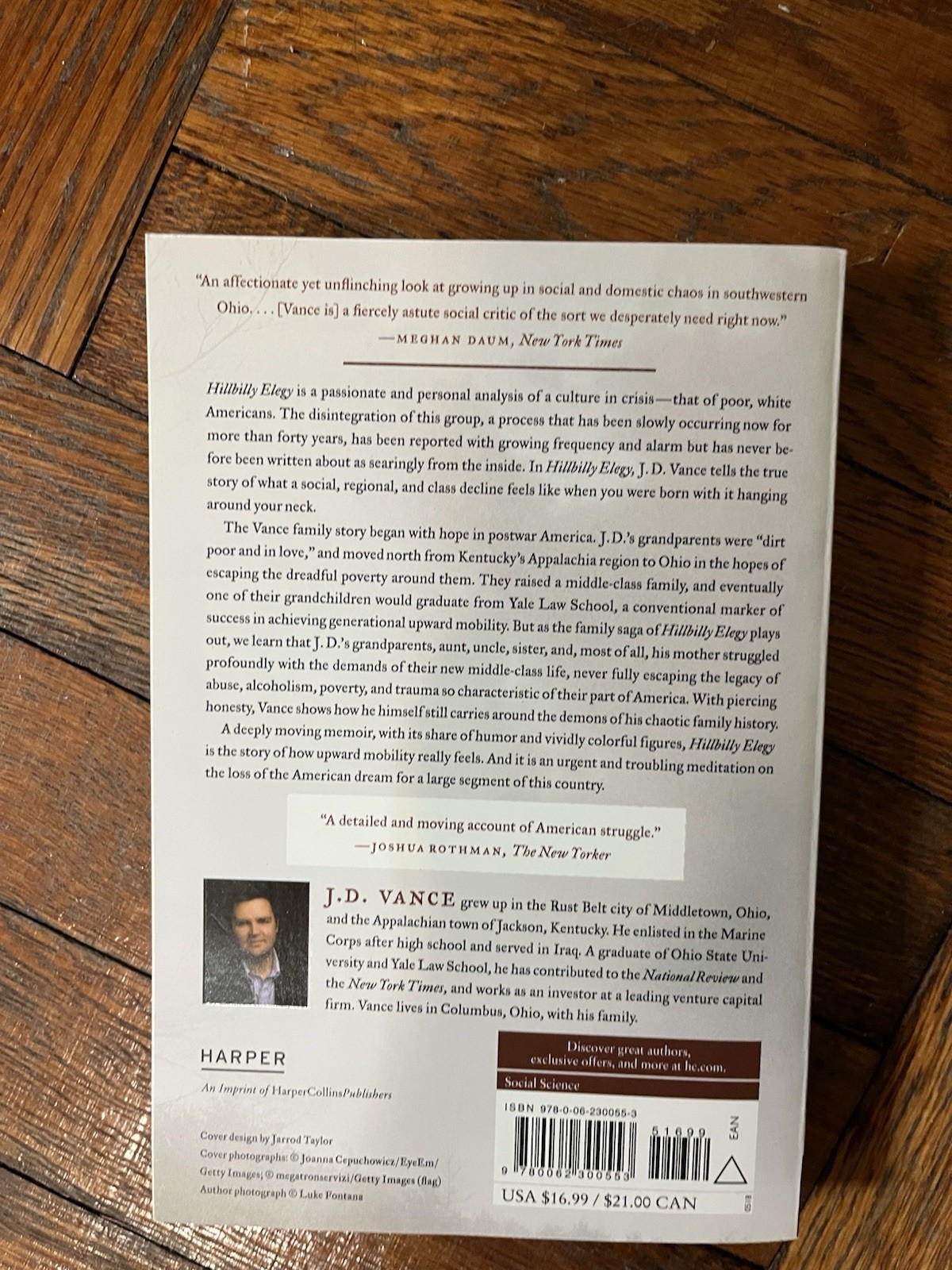 Hillbilly Elegy by J. D. Vance (2018, Trade Paperback)