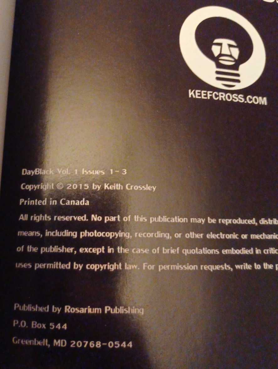 DayBlack by Keef Cross (2015, Trade Paperback)