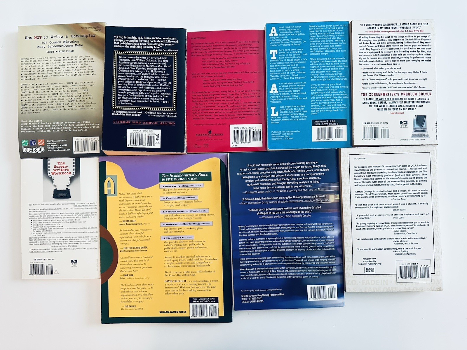 Screenwriting Book Lot of 9 Film and Movie Writing Guide Scriptwriting Reference