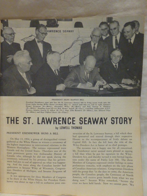 St. Lawrence Seaway Story – Lowell Thomas