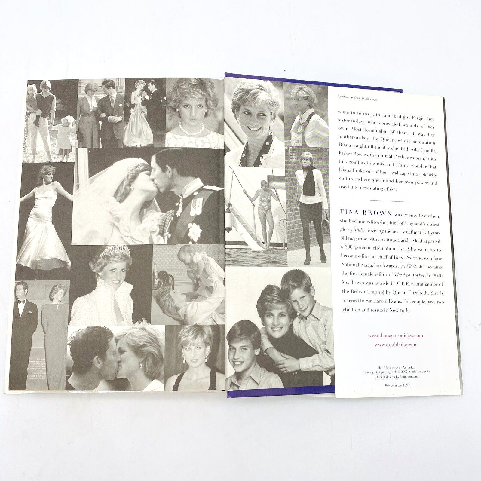 SIGNED The Diana Chronicles Tina Brown 2007 Hardcover Dust Jacket