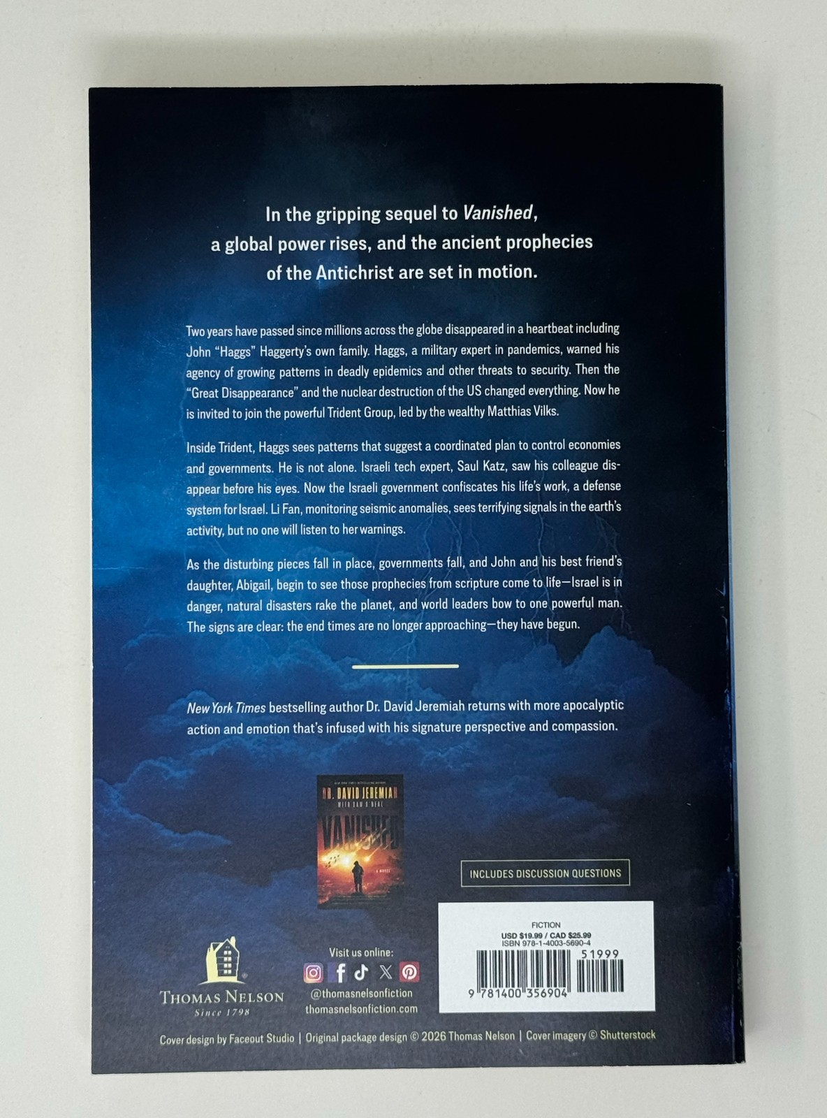 Shattered A Vanished Novel Dr. David Jeremiah With Sam O’Neal Paperback Book