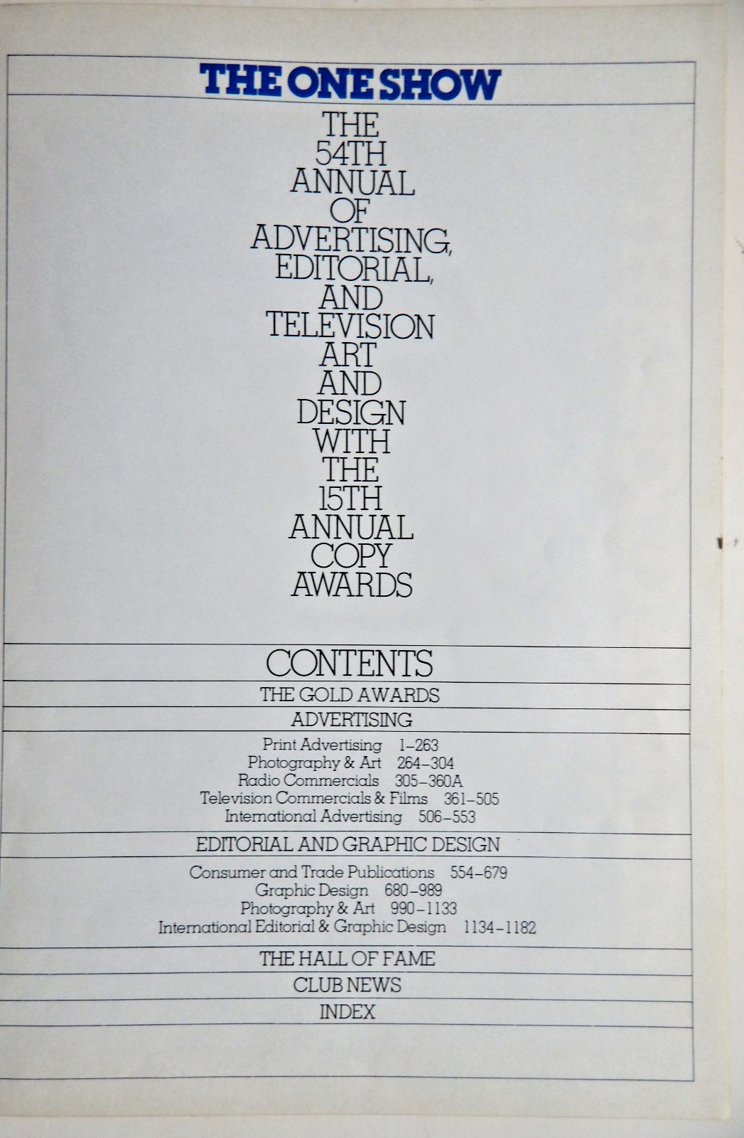 54th Art Directors Annual of Advertising Editoial & Televisioin Art Design 1975