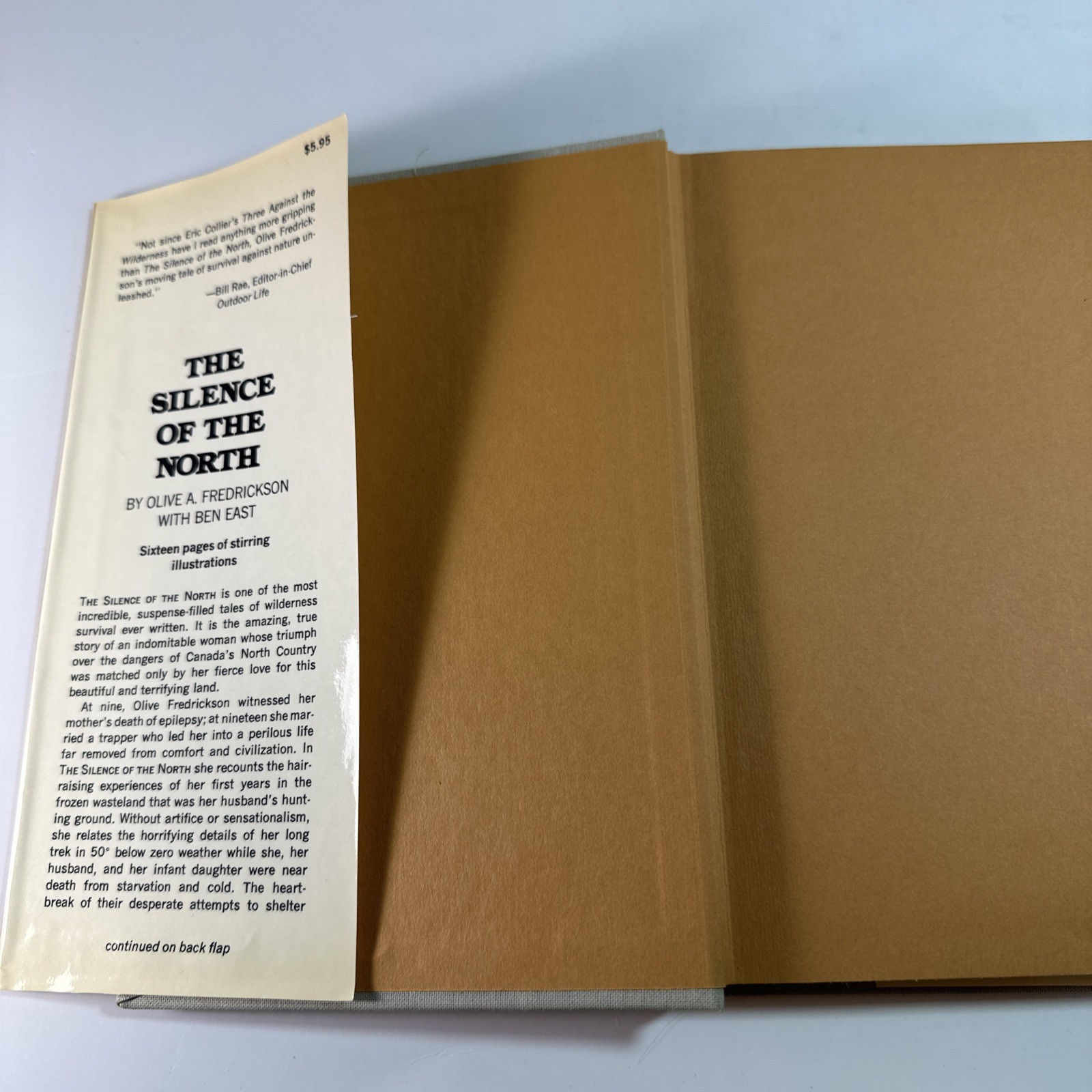 The Silence of the North by Olive Frederickson First Edition 1st/1st 1972 HC DJ