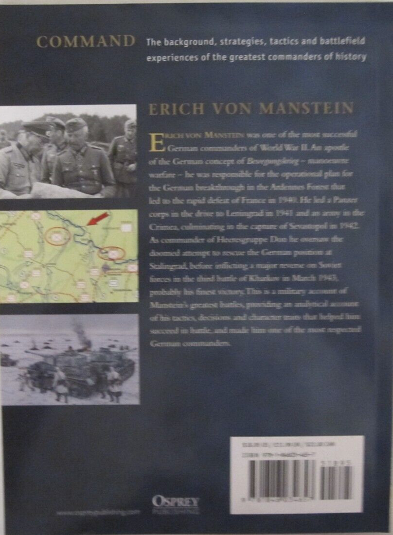 Command Ser.: Erich Von Manstein by Robert Forczyk (2010)