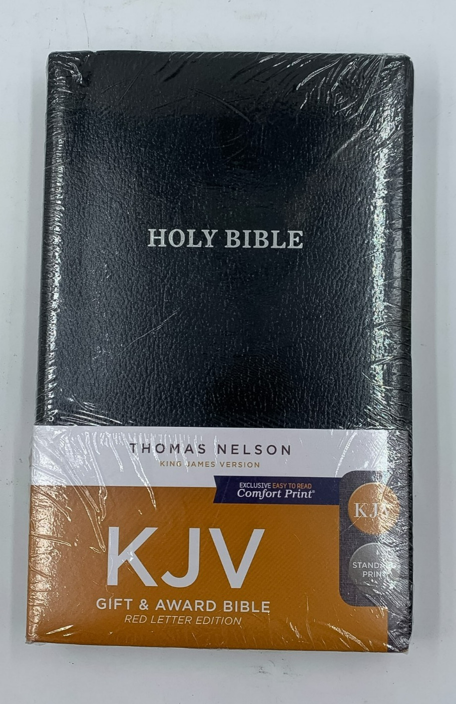 KJV Holy Bible: Gift and Award, Black Leather-Look, Red Letter, Comfort Print