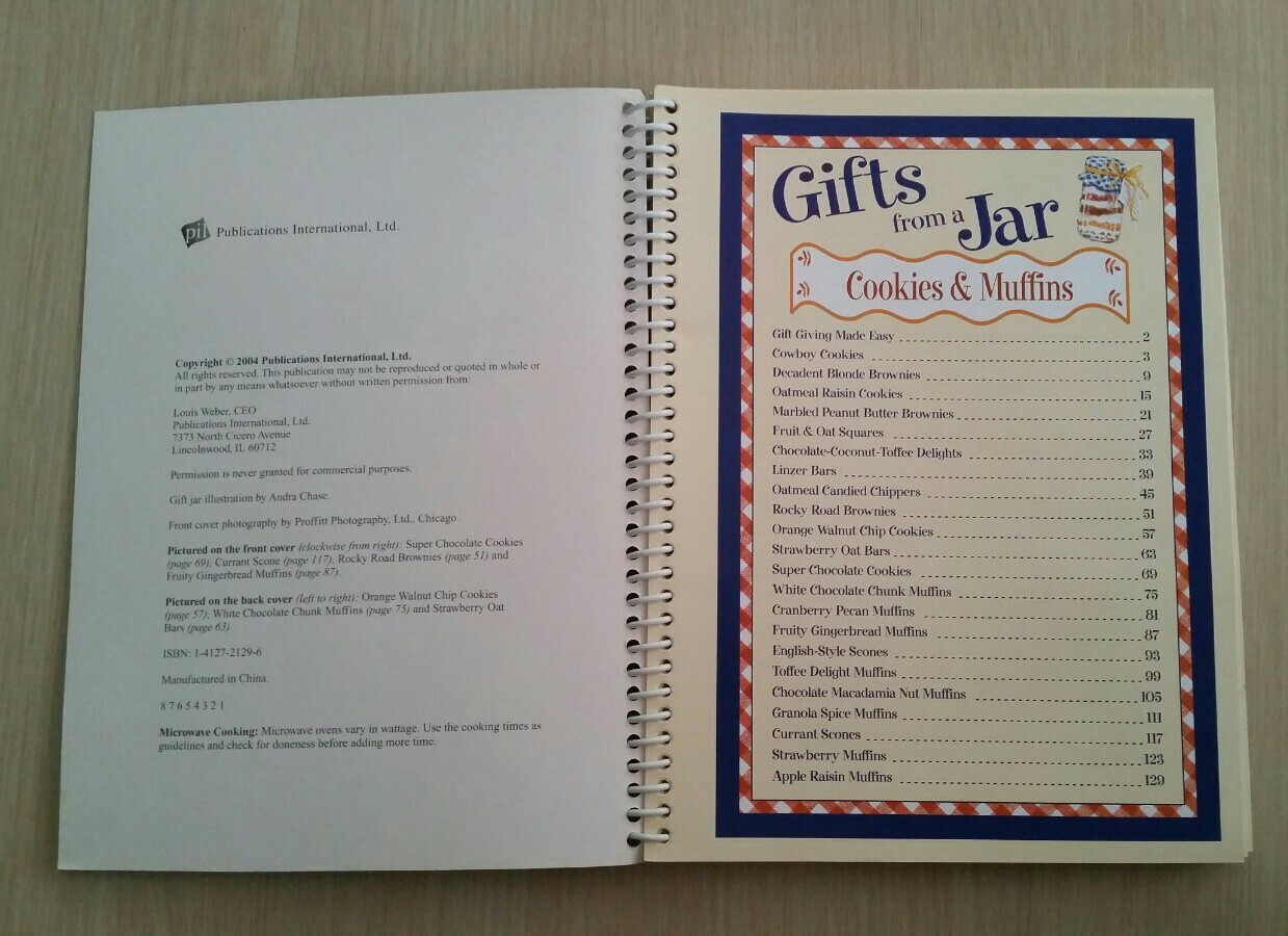 Gifts From A Jar “Cookies & Muffins” NO Raffi & Fabric JUST THE BOOK