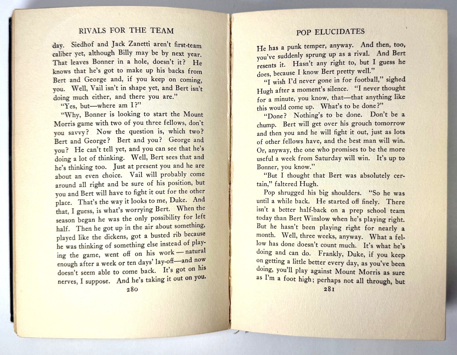 Rivals for the Team, Ralph Henry Barbour, 1916 1st edition Hardcover – Football