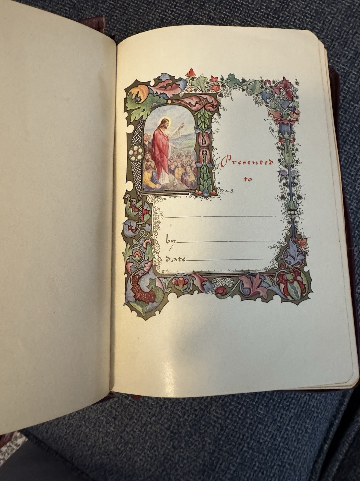 Vintage Holy Bible King James Spencer Revelation Press ~Leather~Red Letter~MAPL
