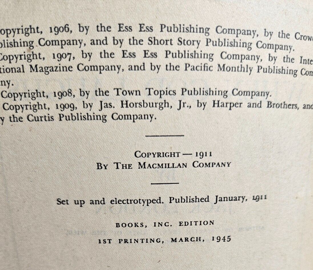 When God Laughs by Jack London, 1945 1st Book Inc. Printing