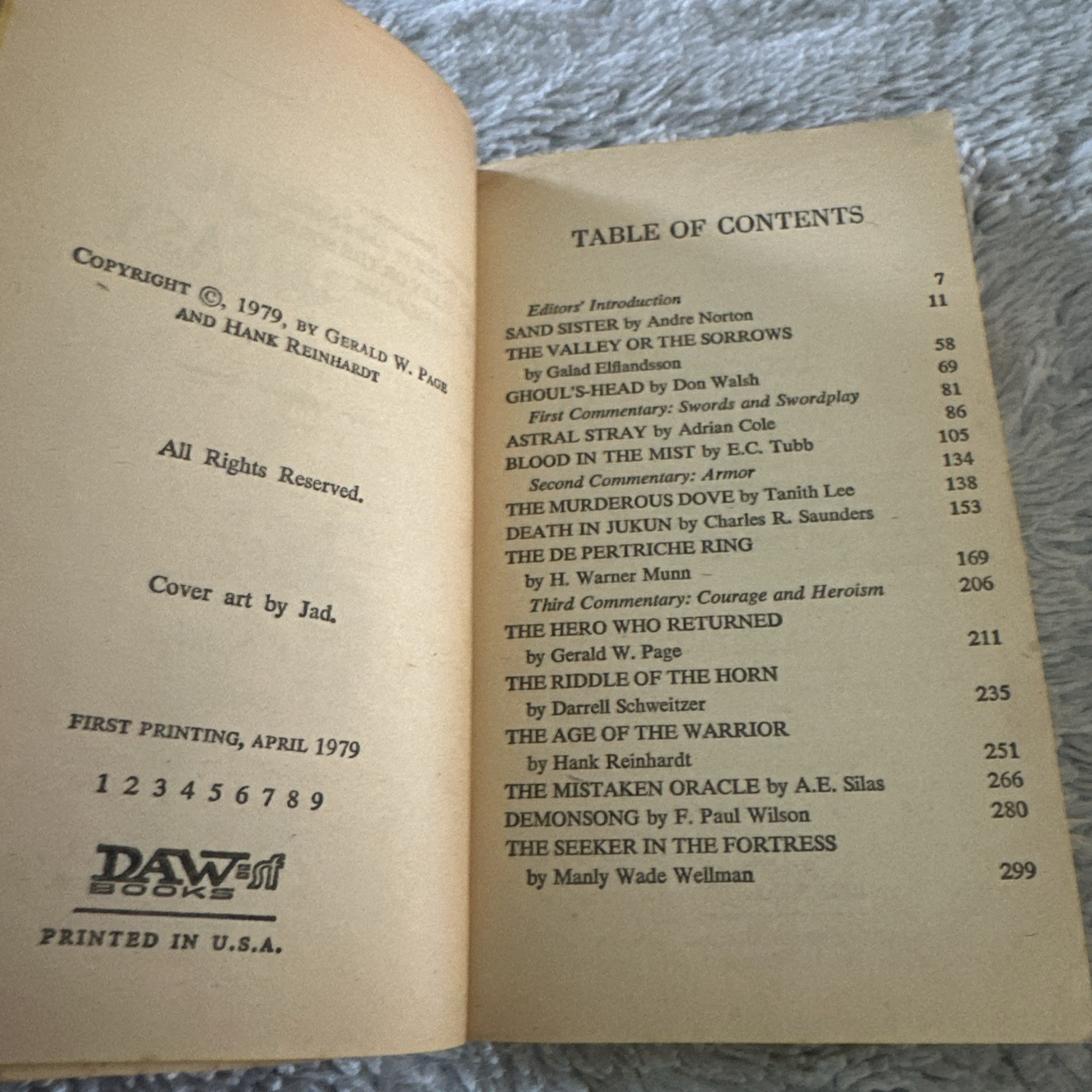 Heroic Fantasy 1979 DAW No 334 & The Years Best Fantasy Paperbacks 1st Print