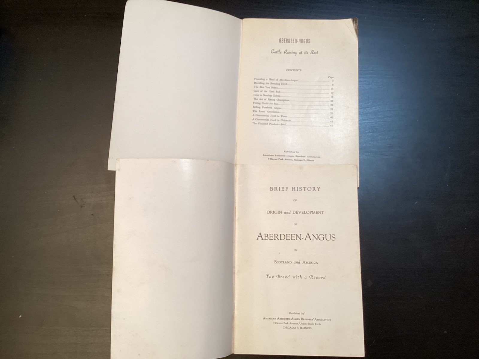 9 Vtg. 1950s Abeerdeen-Angus Books/Booklets History Rules Breeders Sales +