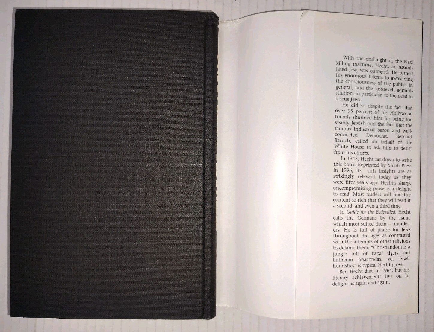 GUIDE FOR THE BEDEVILLED by Ben Hecht (1996, HC/DJ) * FREE SHIPPING *