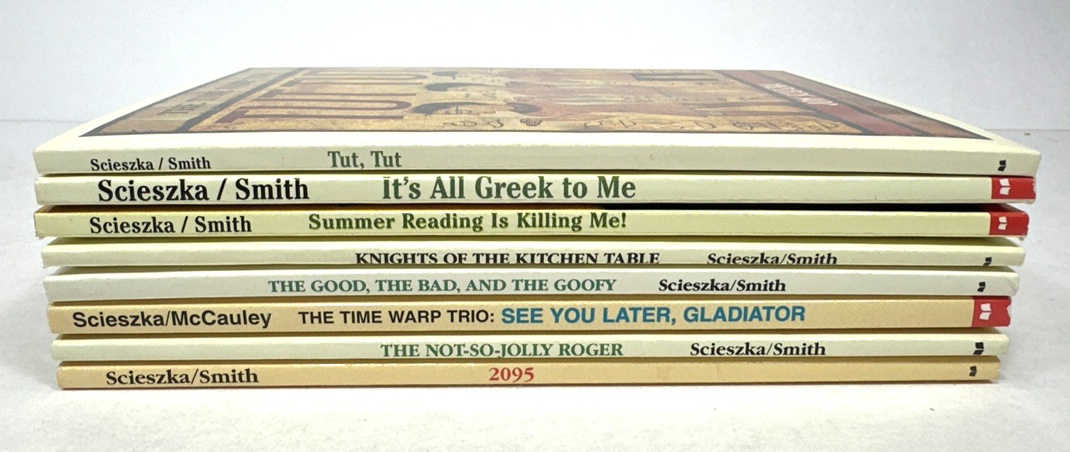 The Time Warp Trio Series Lot of 8 PB Books by Jon Scieszka, Lane Smith