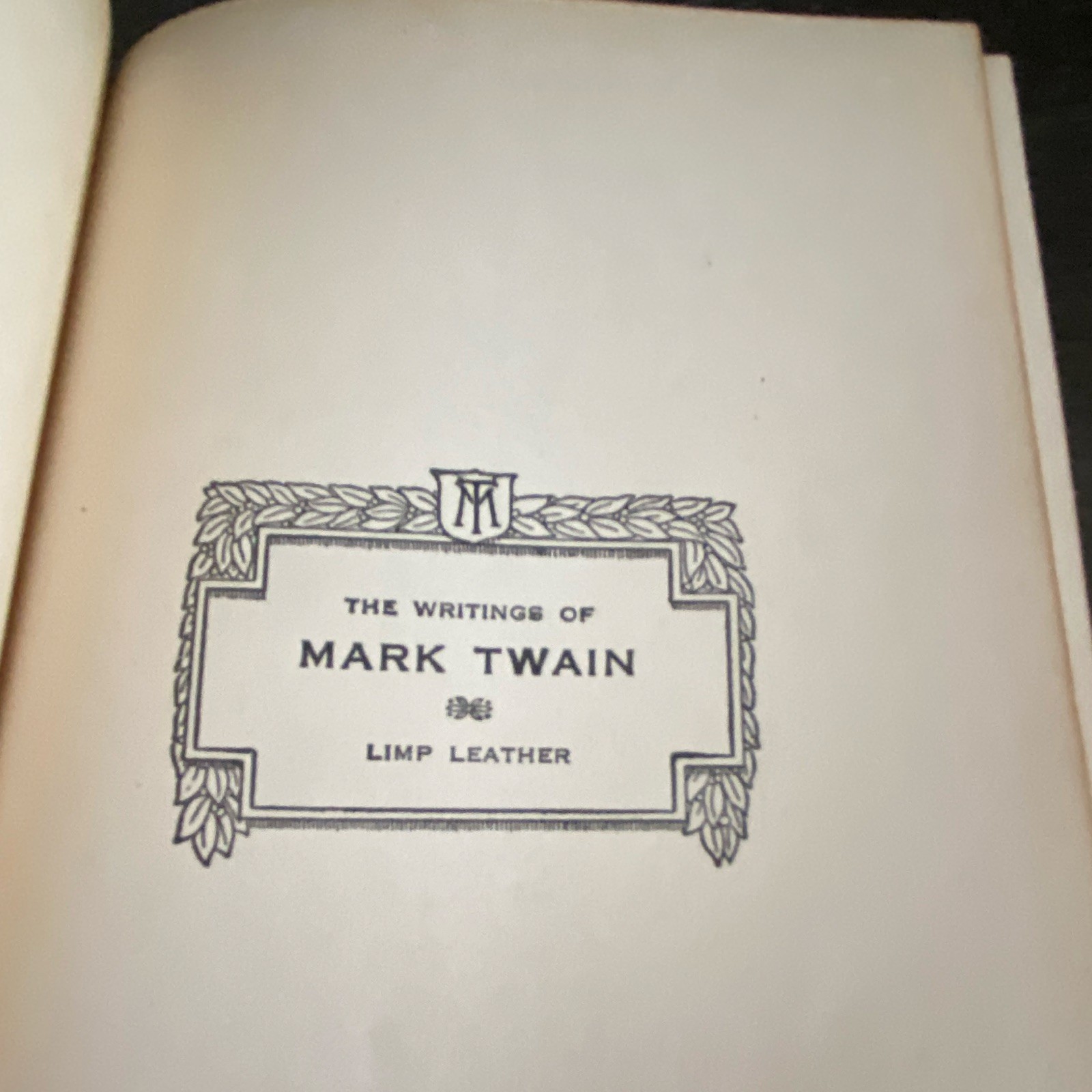 Harper & Brothers Writings of Mark Twain: Huckleberry Finn 1912 Limp Leather