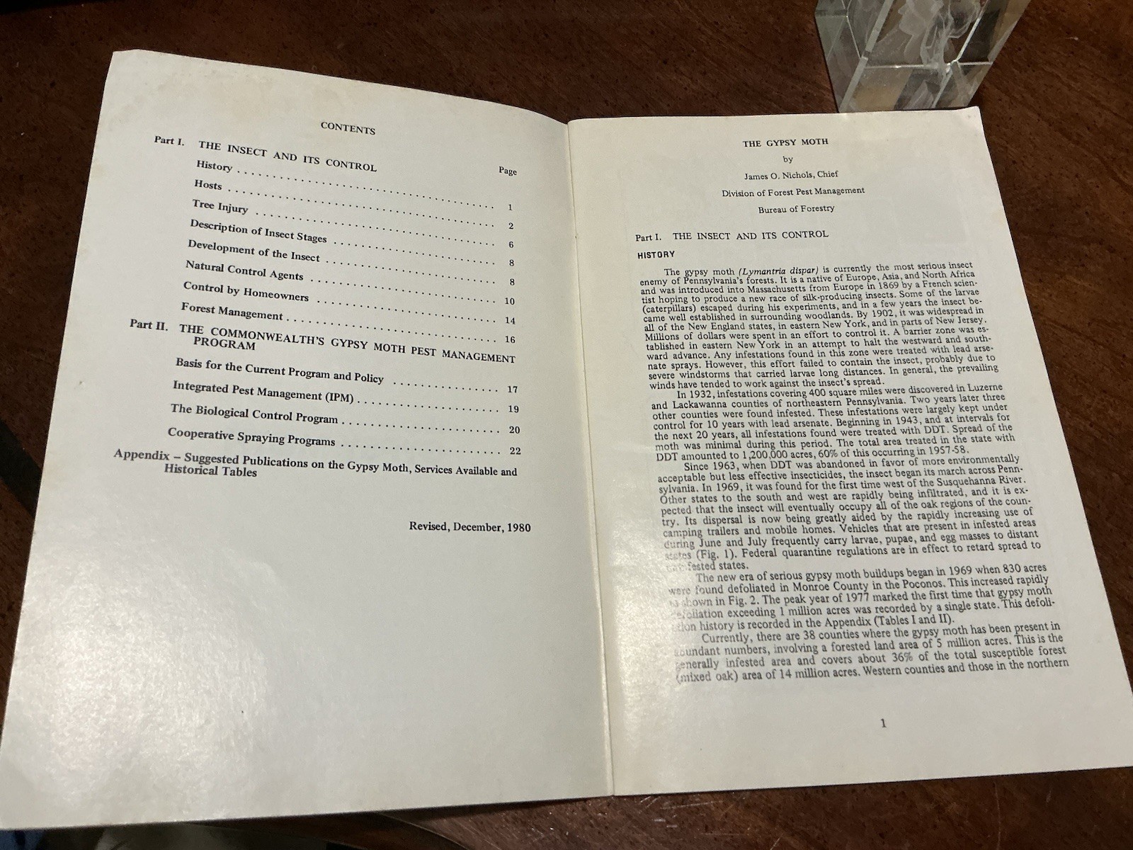 1980 the gypsy moth commonwelth of pennsylvania book 34 pages Paperback VG