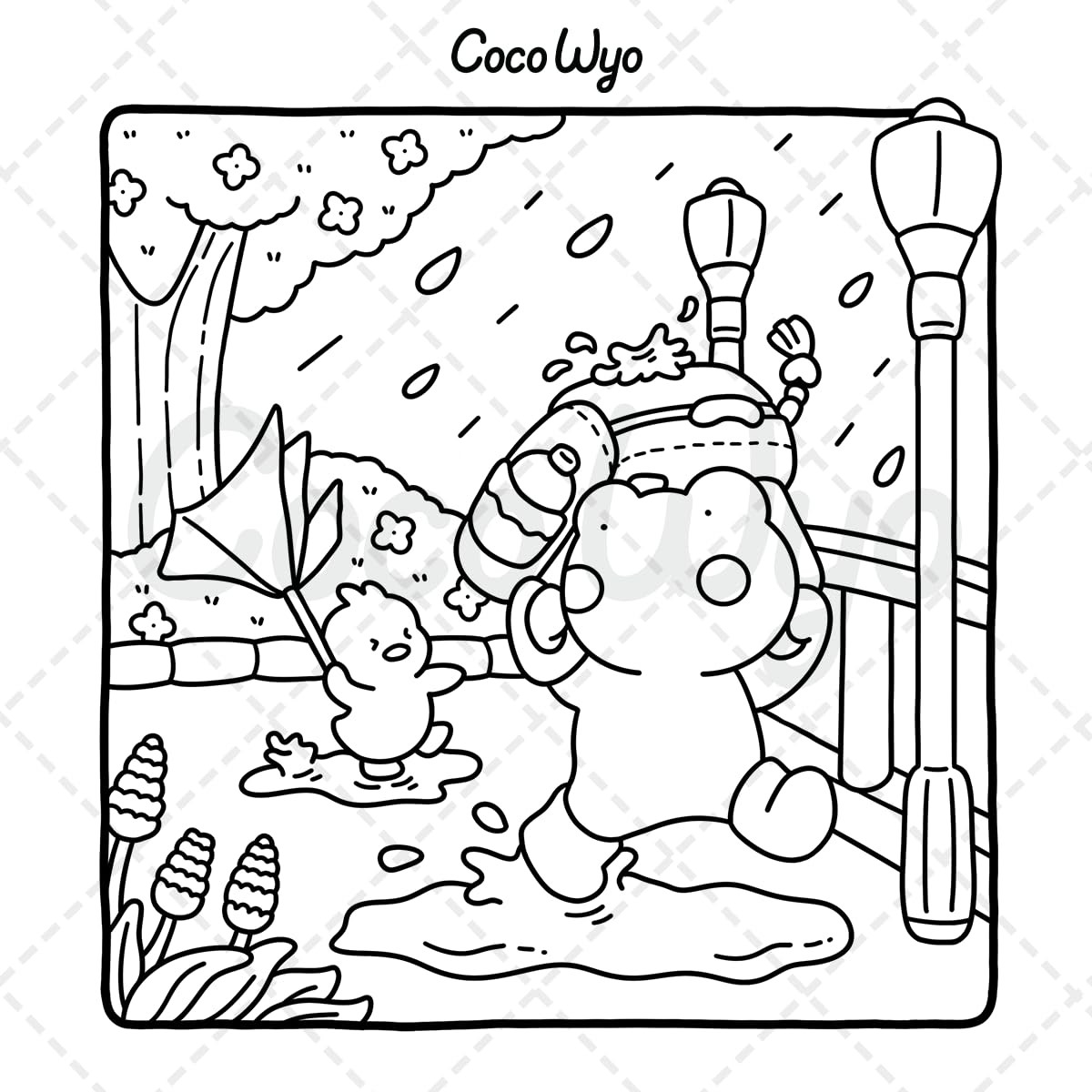 Little Cuddles Coloring Book for Adults and Teens Featuring Cute Animal Friends