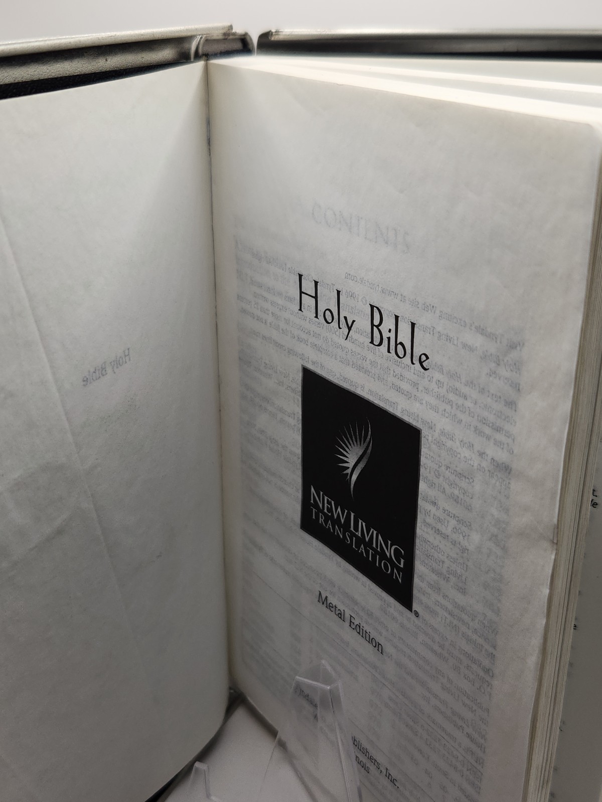 Holy Bible New Living Translation Thirsty Metal Edition Silver Tyndale