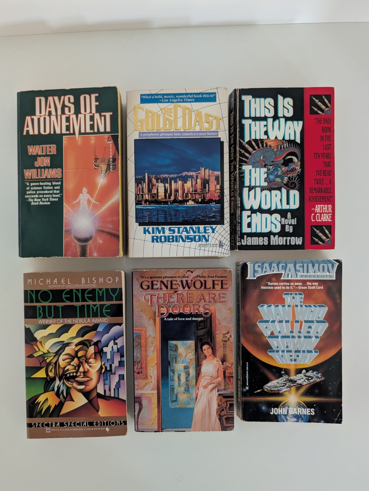Literary Sci-Fi Paperback Lot Wolfe Robinson Bishop Dystopian 6 Books