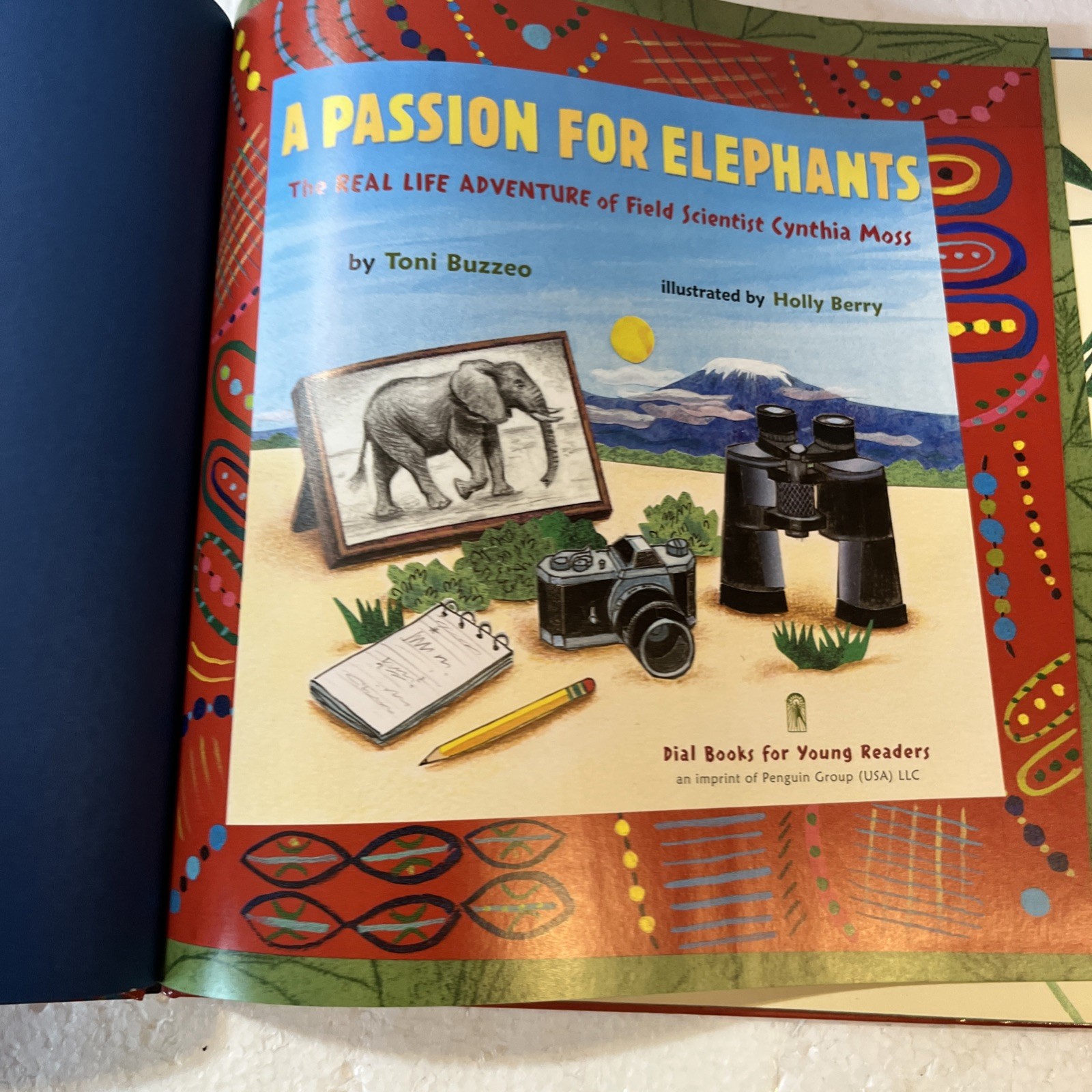 A Passion for Elephants by Toni Buzzeo Children’s Book Hardcover 2015