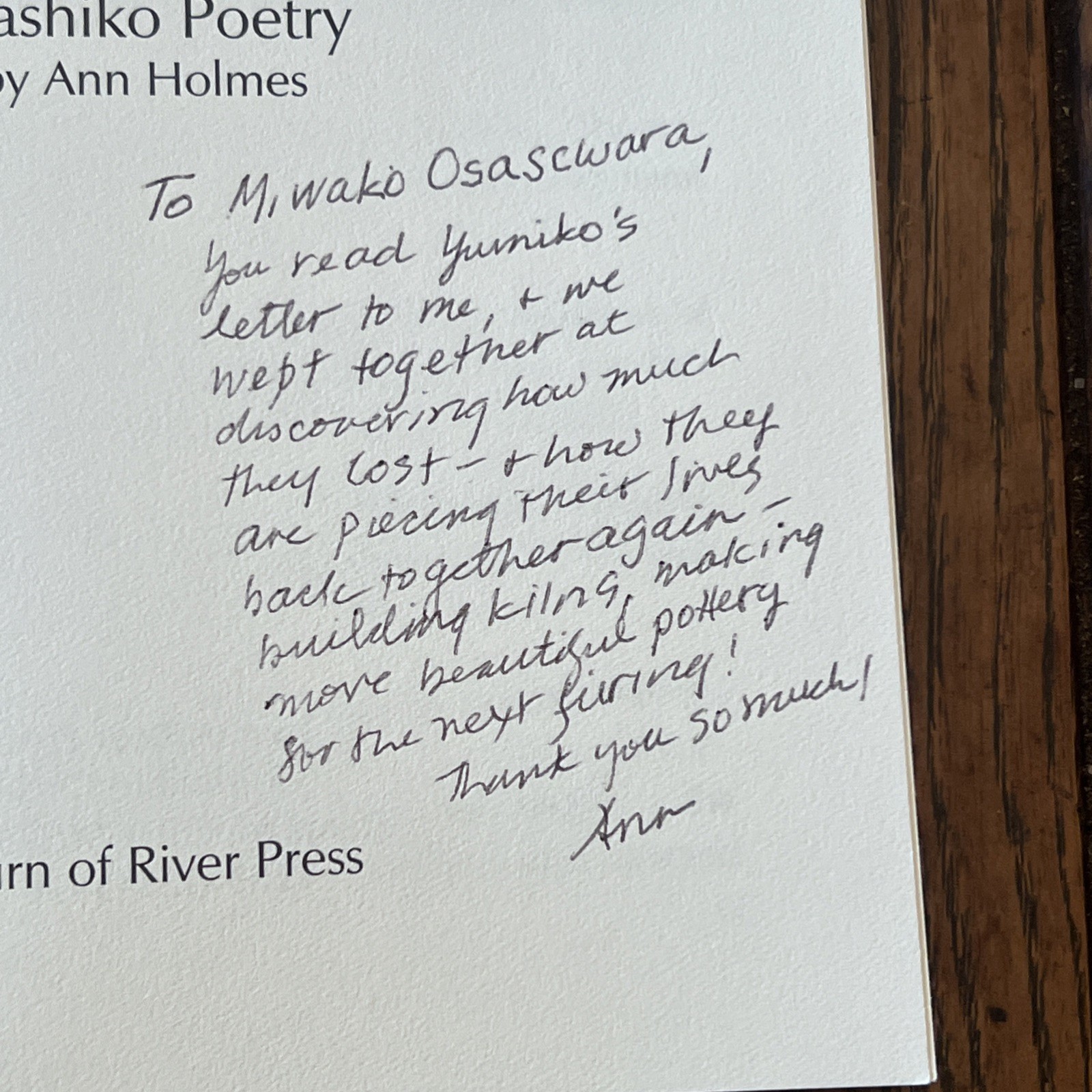 Shards Mashiko Poetry by Ann Holmes