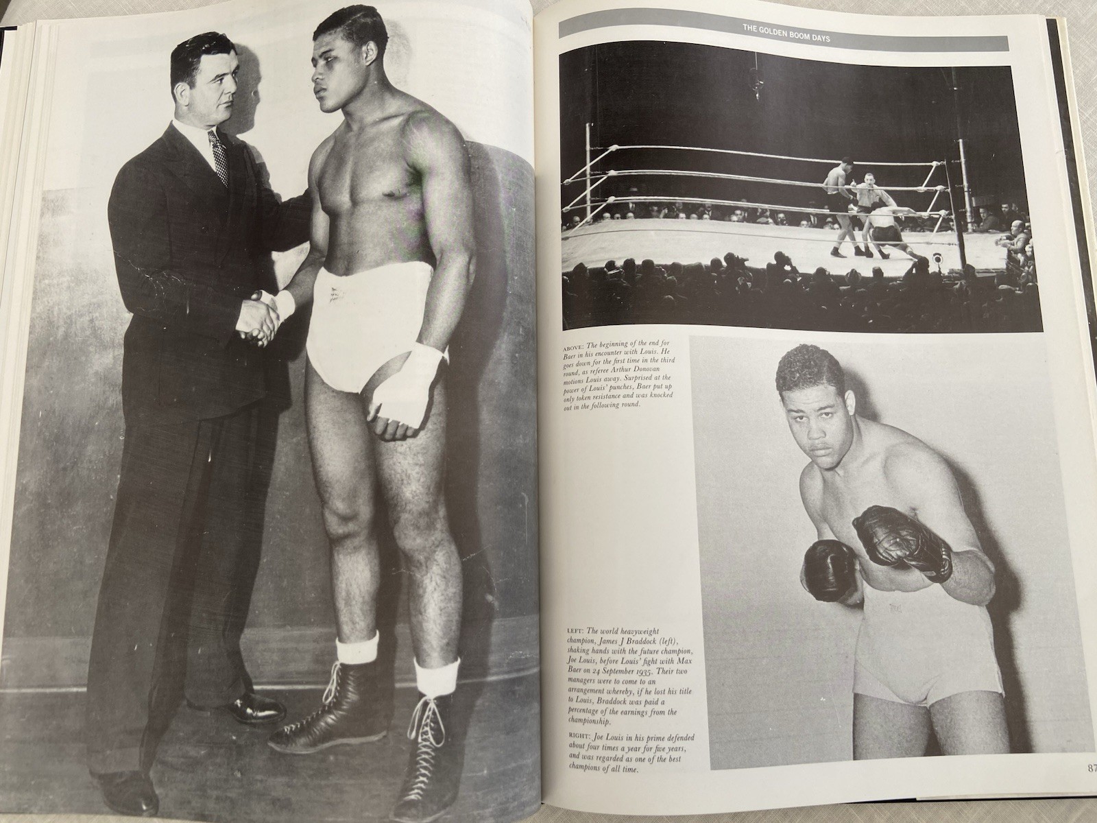 Vintage 1988, “Pictorial History of Boxing” Peter Arnold XL Vg 1st Print FREE SH