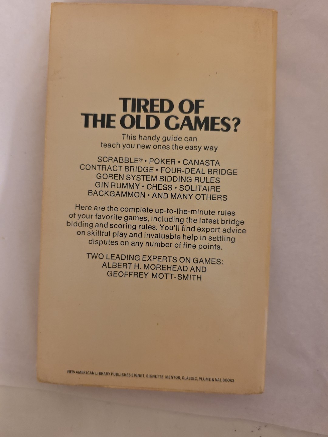 Hoyle’s Rules Of Games Card Albert Morehead And Geoffrey Mott-Smith VINTAGE COPY