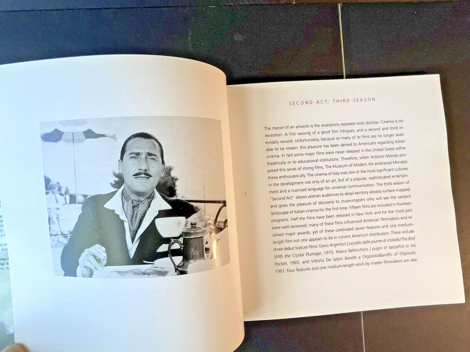 Second Act: A Rediscovery of Italian Cinema 3, by Antonio Monda, 2000, Olivares