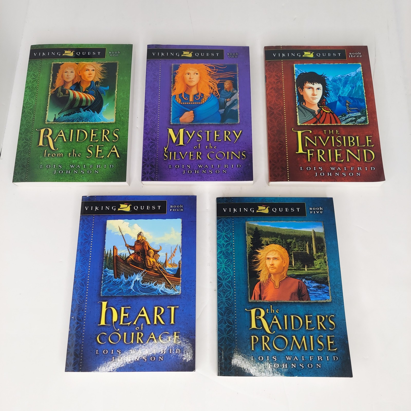VIKING QUEST Series Lois Walfrid Johnson Complete Set Books 1 2 3 4 5 Ex Library