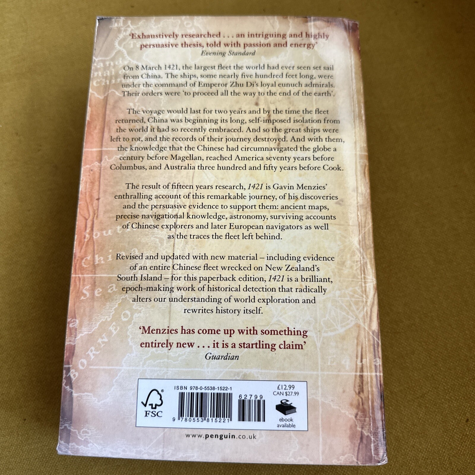 1421: The Year China Discovered The World – Paperback, by Menzies Gavin