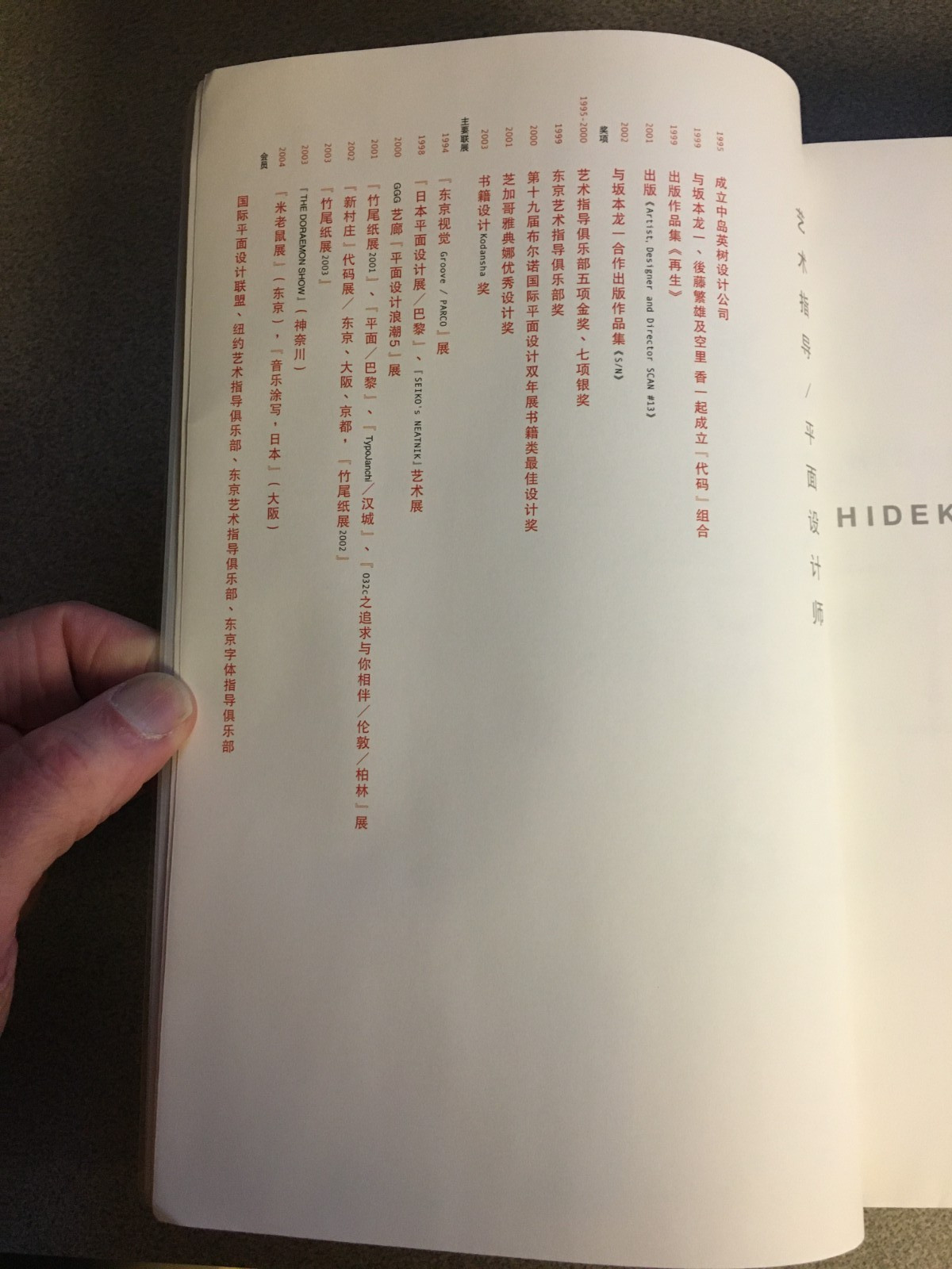 Hideki Nakajima Design by Nivard Thoes / Japanese Graphic Design Monograph