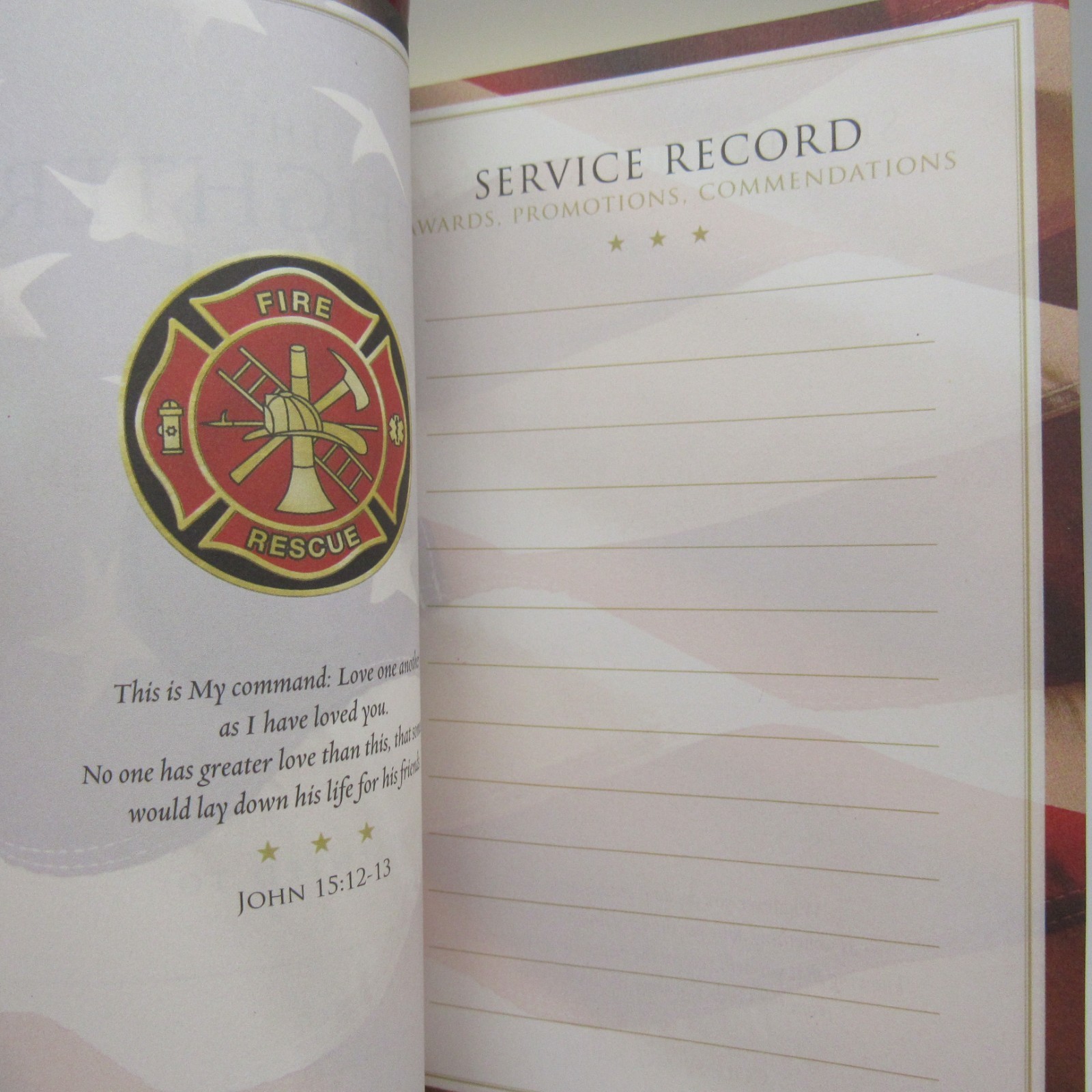 HCSB Firefighter’s Bible Burgundy Soft Simulated Leather Red Letter *READ*