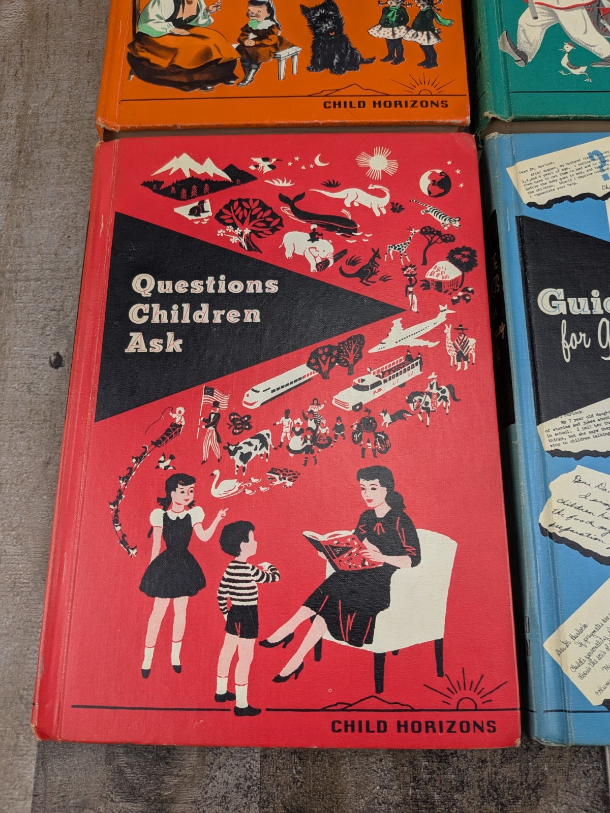 1960 Child Horizons Books Set Questions Children Ask & Parade Of Stories