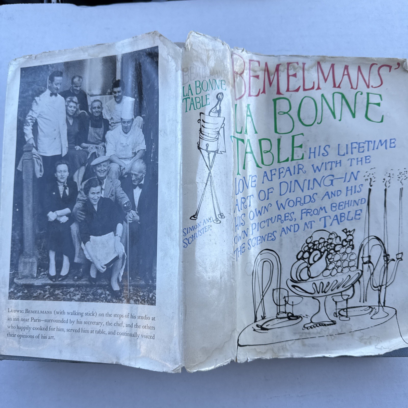 Ludwig Bemelmans La Bonne Table 1st/1st Edition 1964 food memoir Hardcover