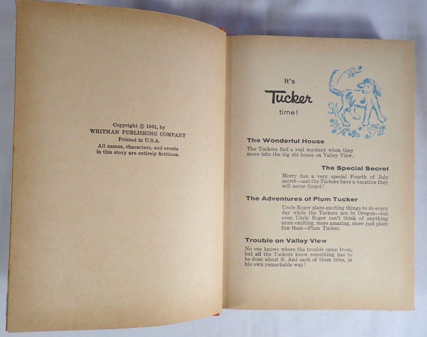 THE TUCKERS – TROUBLE ON VALLEY VIEW, JO MENDEL 1961 HARDBACK BOOK 282 PAGES