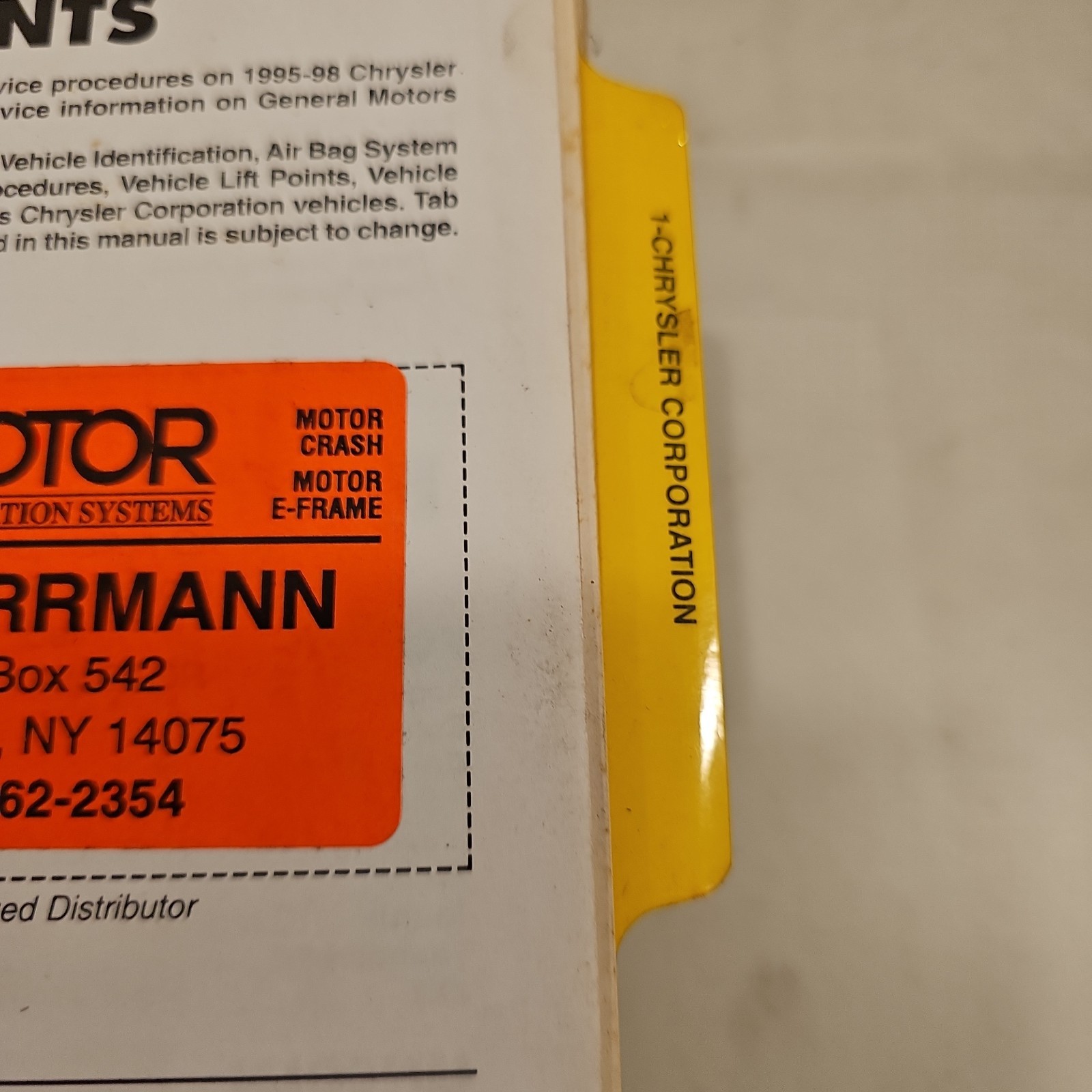 1995-98 Motor Auto Repair Manual Professional Services Trade 61st Edition Vol 2