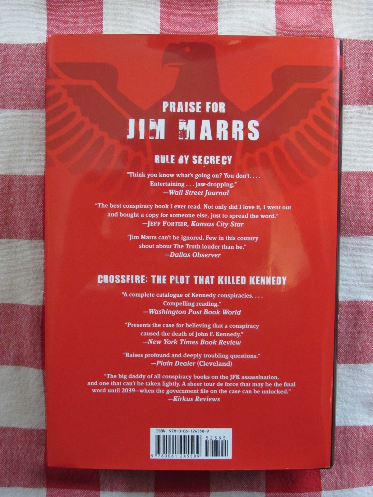 Jim Marrs 3 Book Lot; Crossfire, Terror Conspiracy, Rise of the Fourth Reich
