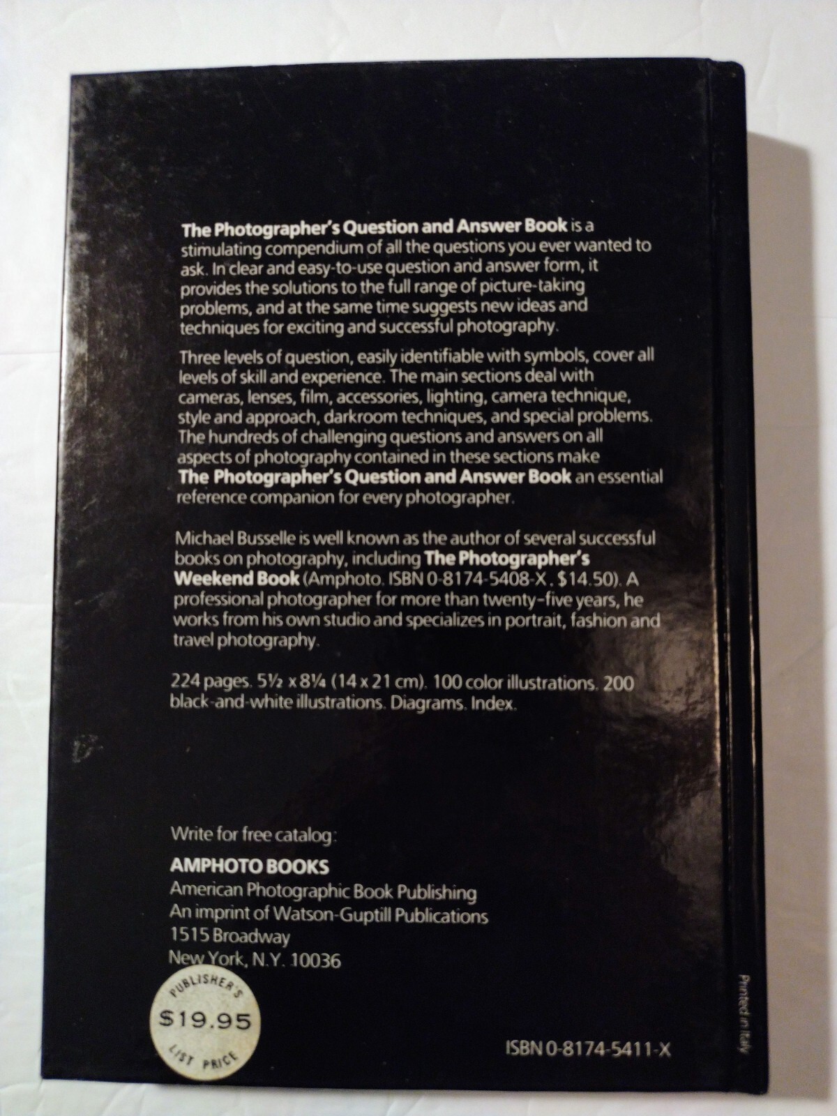 The Photographer’s Question & Answer Book by Michael Busselle Hardcover Photos