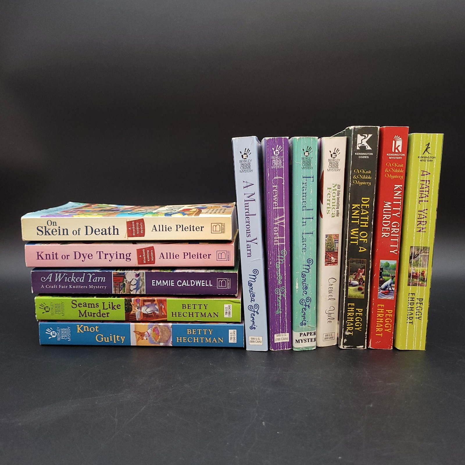 Cozy Mystery Books Lot of 12 Related to Knit Crochet Needlework Misc Titles