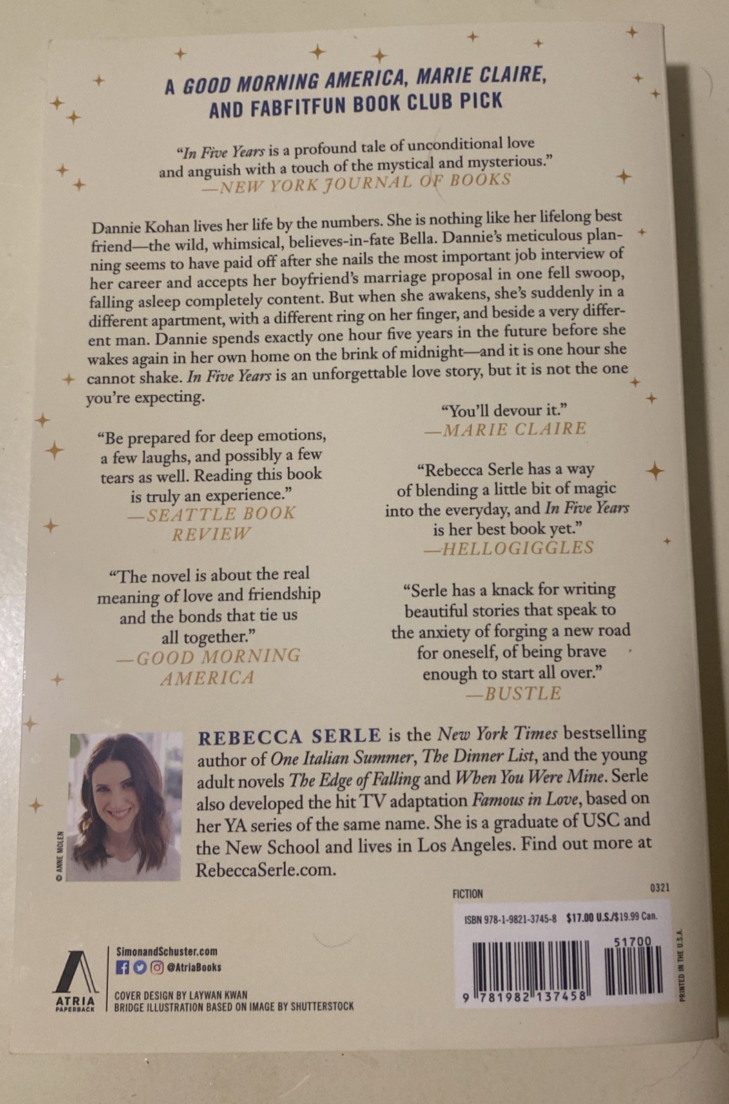 In Five Years : A Novel by Rebecca Serle (2021, Trade Paperback)
