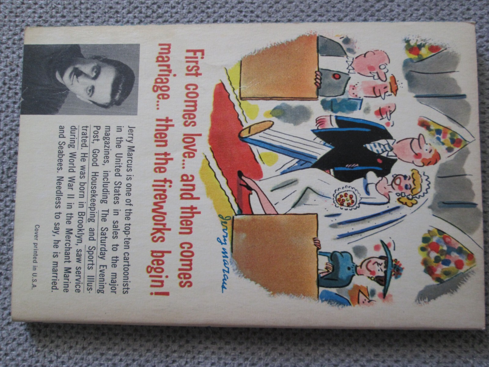 Just Married Jerry Marcus Wittiest Wackiest Matrimony Cartoon PB Book Vintage