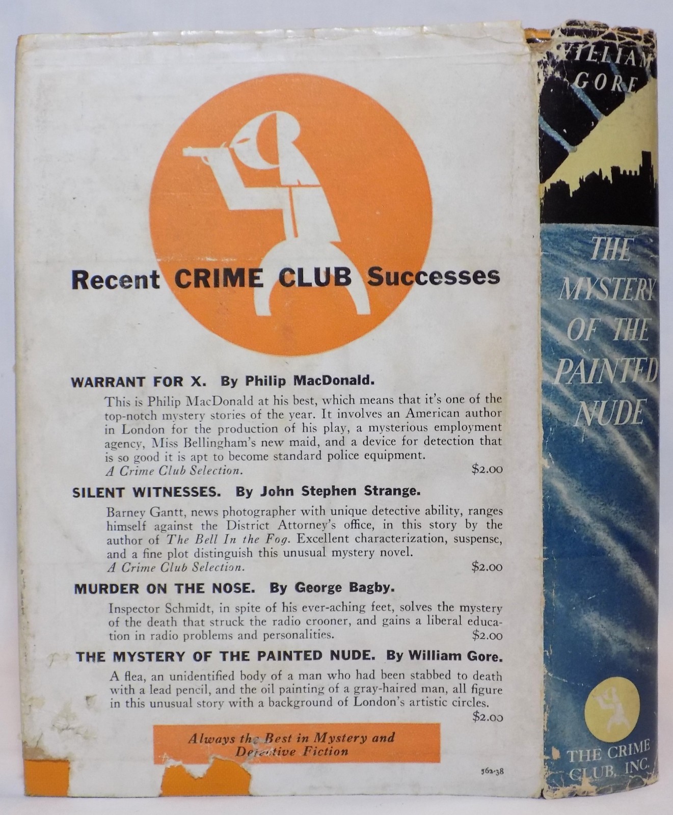 The Mystery of the Painted Nude (Murder Most Artistic) by William Gore, 1938 1st