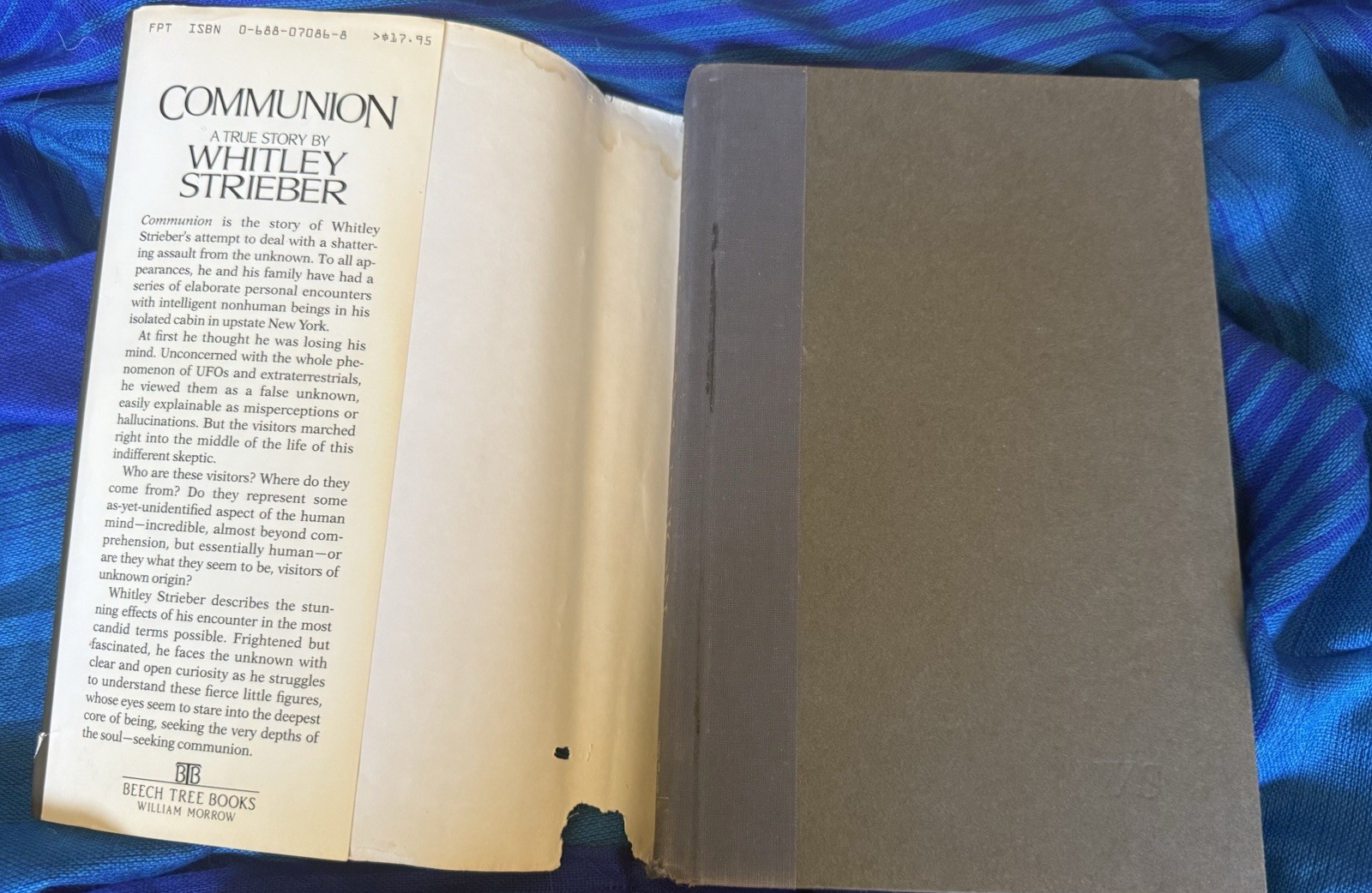Communion | A True Story | by Whitley Strieber | 1987 UFO Aliens 1st Ed HCDJ