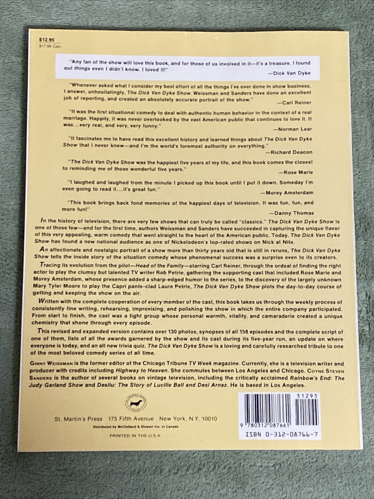 THE DICK VAN DYKE SHOW by Ginny Weissman and Coyne Steven Sanders ***LIKE NEW***