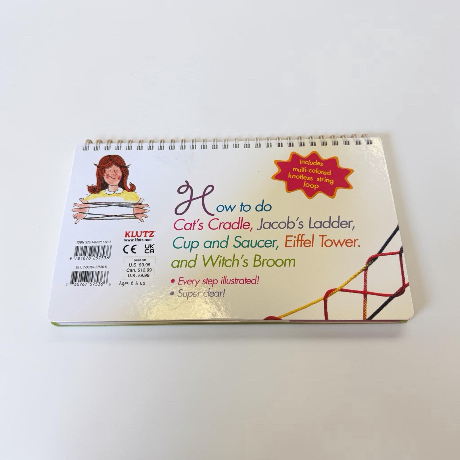 NEW-Klutz Cat’s Cradle by Editors of Klutz Hardcover Book 2009 Klutz-Y2K