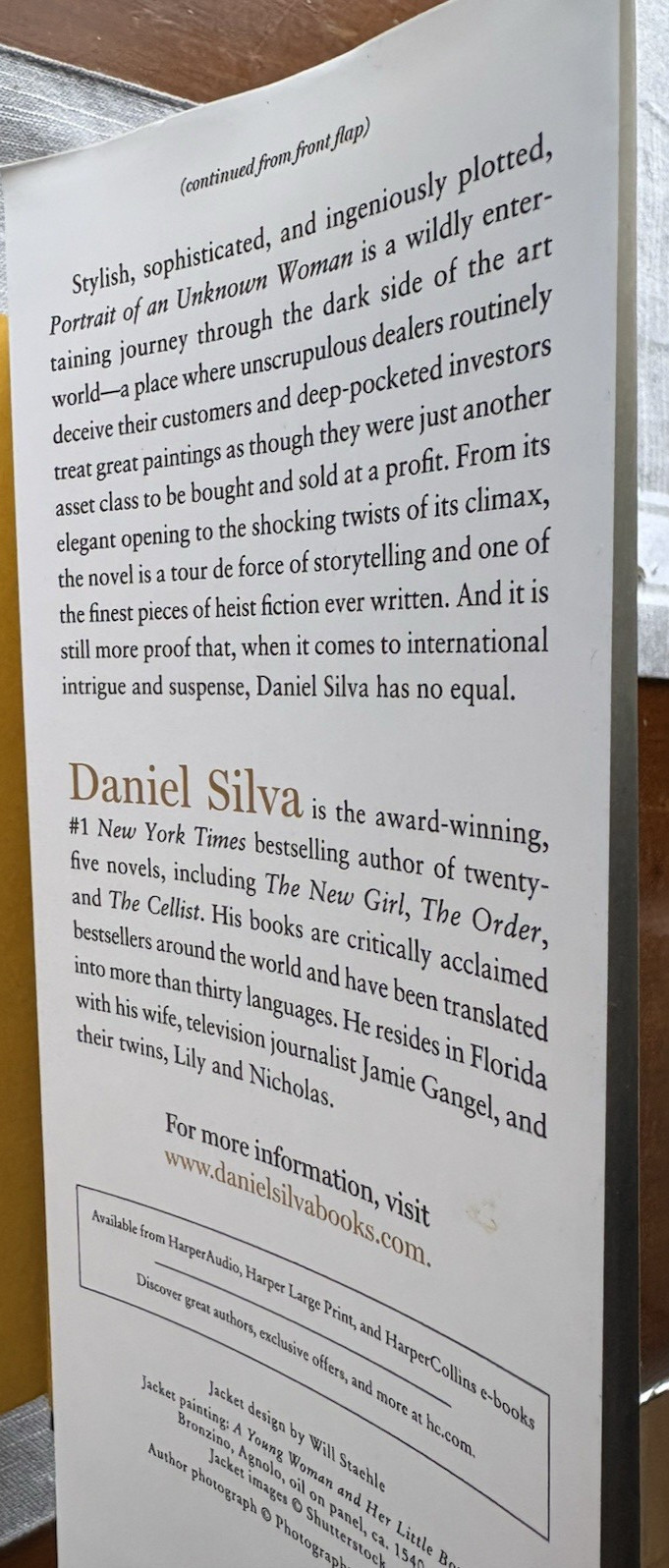 Portrait of an Unknown Woman: A Novel – HC DJ Silva, Daniel – VERY GOOD First Ed