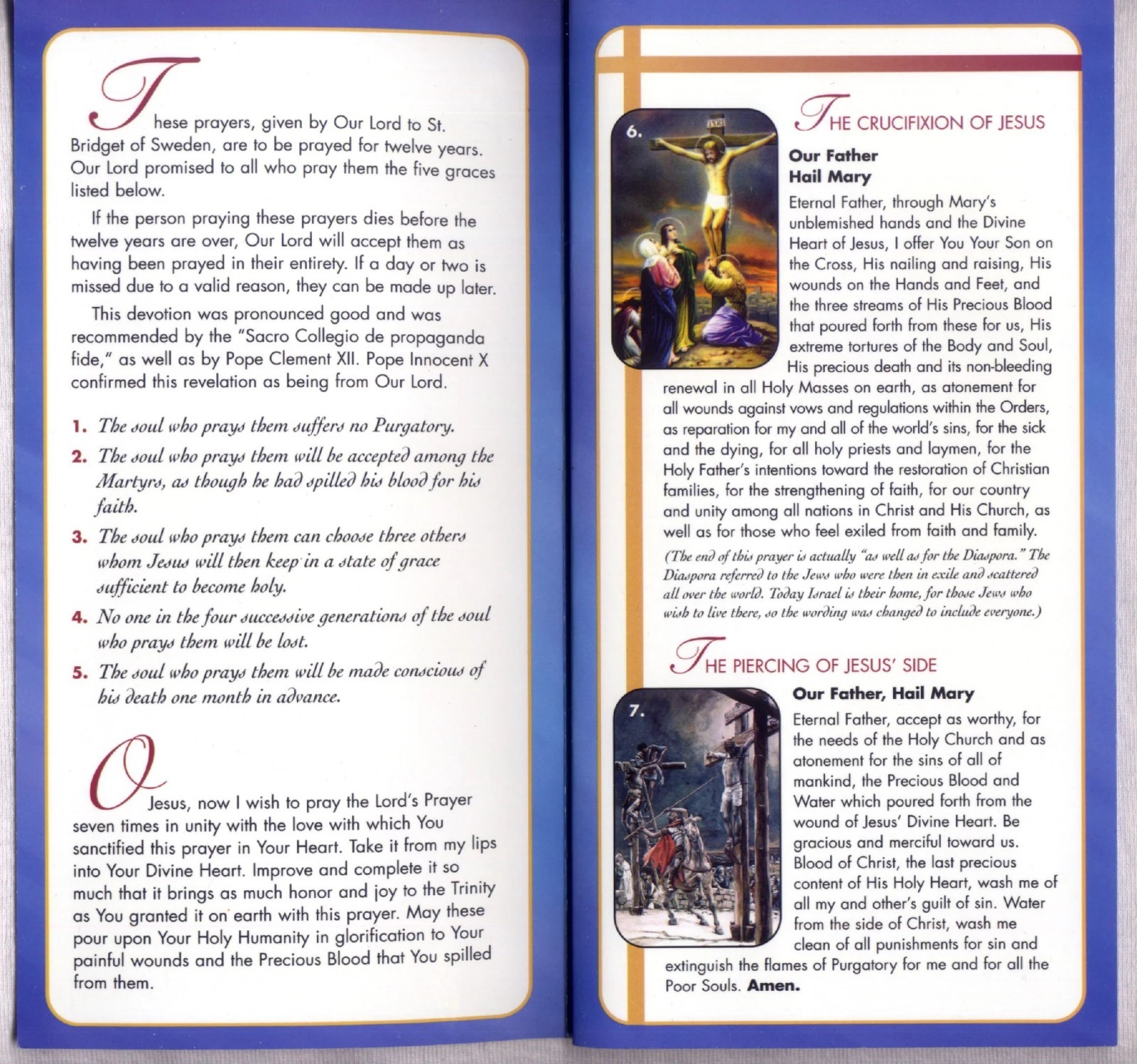 The 12 Year Prayers of St Bridget on the Passion of Jesus