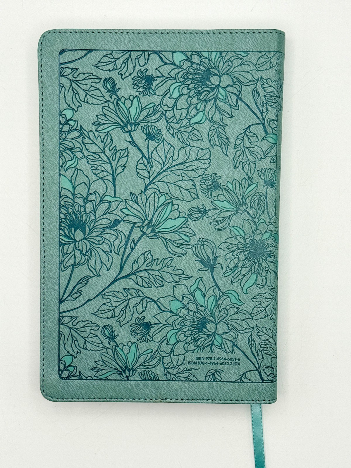 KJV Thinline Reference Bible, Filament LeatherLike, Floral Leaf Teal by Tyndale